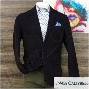 James Campbell Mens Blazer Sport Coat Two Button Casual Jacket 44R Corduroy Suit